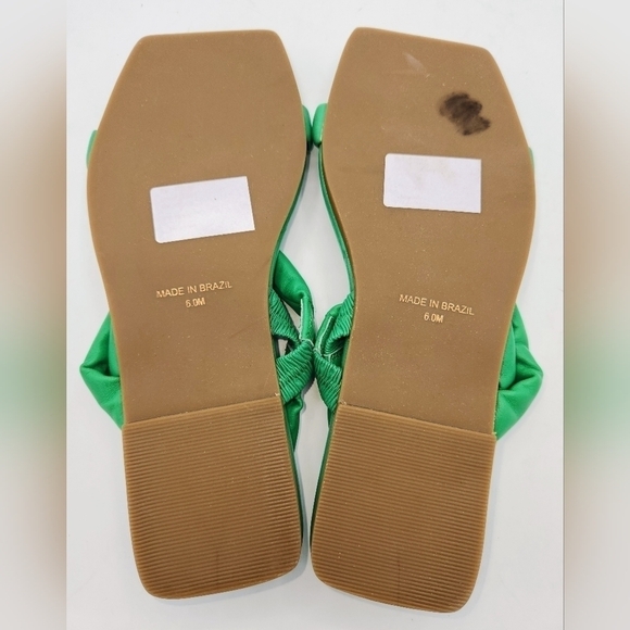 Massimo Matteo Tubular straps Emerald Green Sandals Size 6 M - Picture 5 of 11
